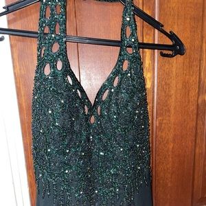 Long formal Emerald green dress